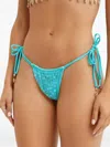 Beach Bunny Sequinned Mesh Bikini Bottoms In Blue