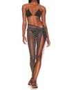 Beach Bunny Sin City Sarong In Black In Black