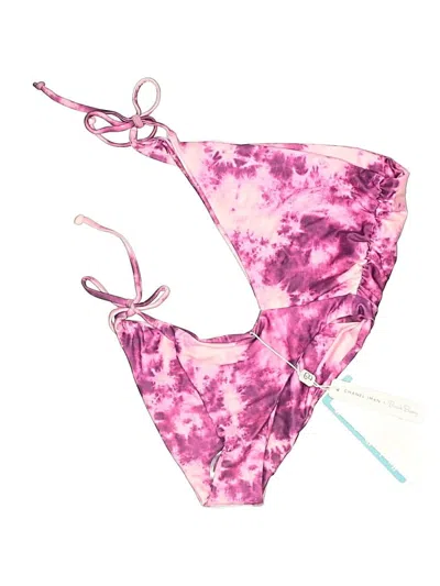 Beach Bunny Swimsuit Top Pink Tie-dye Pattern Swimwear
