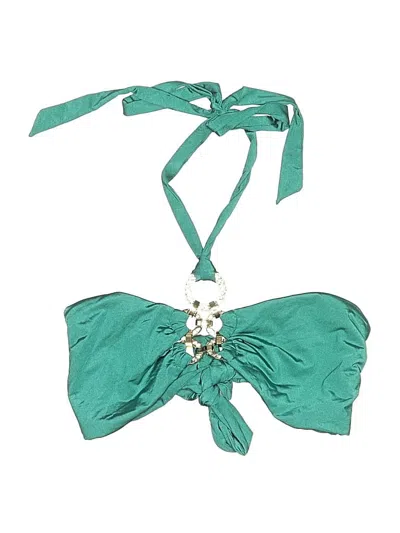 Pre-owned Beach Bunny Swimsuit Top Teal Swimwear