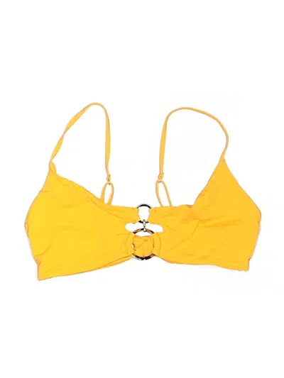Pre-owned Beach Bunny Swimsuit Top Yellow Swimwear