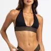 Beach Bunny Swimwear Addie Halter Top In Black