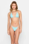 Beach Bunny Swimwear Brielle Skimpy Bottom In Sky Blue Floral