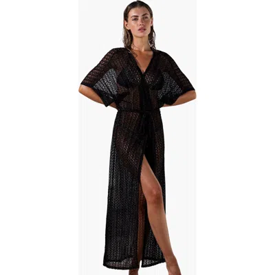 Beach Bunny Swimwear Camden Maxi Kaftan In Black