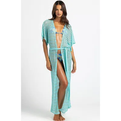 Beach Bunny Swimwear Camden Maxi Kaftan In Blue