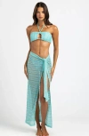 Beach Bunny Swimwear Camden Wrap Skirt In Blue