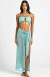 Beach Bunny Swimwear Camden Wrap Top In Blue