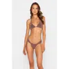 Beach Bunny Swimwear Casey Triangle Top In Brown Glitter