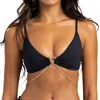Beach Bunny Swimwear Daryn Triangle Top In Black