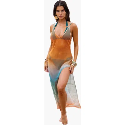 Beach Bunny Swimwear Dudley Maxi Dress In Green Ombre