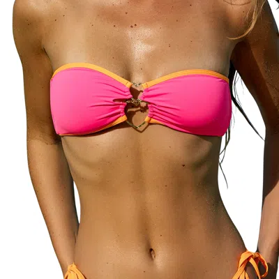 Beach Bunny Swimwear Ella Bandeau Top In Multi