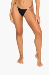 Beach Bunny Swimwear Evie Thong Bottom In Black