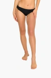 Beach Bunny Swimwear Gloria Full Bottom In Black Shiny Rib
