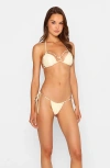 Beach Bunny Swimwear Gunpowder And Bead Triangle Top In White