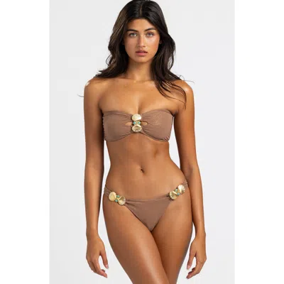 Beach Bunny Swimwear Kelsea Bandeau Top In Mocha