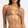 Beach Bunny Swimwear Lara Triangle Top In Brown