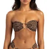 BEACH BUNNY SWIMWEAR LEOPARD LOVE BANDEAU TOP