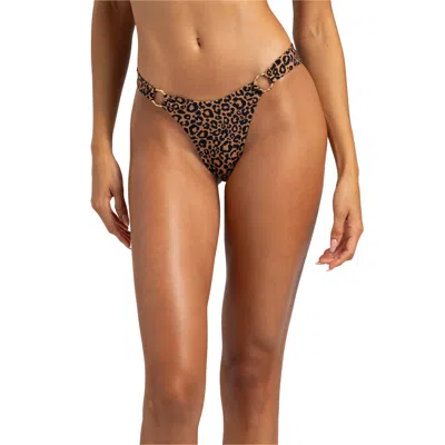 Beach Bunny Swimwear Leopard Love Skimpy Bottom In Multi