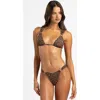 Beach Bunny Swimwear Leopard Love Triangle Top In Leopard