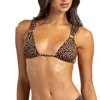 BEACH BUNNY SWIMWEAR LEOPARD LOVE TRIANGLE TOP