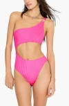 Beach Bunny Swimwear Lilly One Piece Swimsuit In Influencer Pink