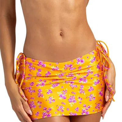 Beach Bunny Swimwear Luna Mini Skirt In Orange