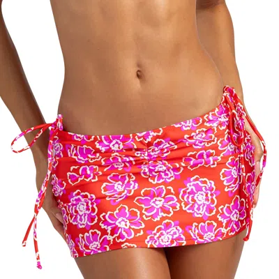 Beach Bunny Swimwear Luna Mini Skirt In Red