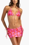 Beach Bunny Swimwear Luna Mini Skirt In Red Floral