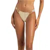 Beach Bunny Swimwear Nadia Skimpy Bottom In Gold