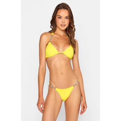 Beach Bunny Swimwear Raja Tango Bikini Bottom In Yellow