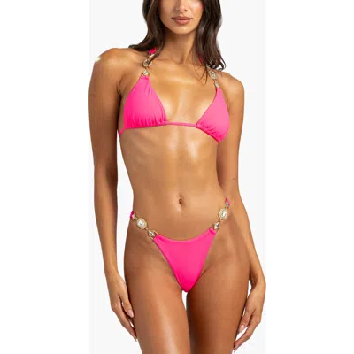 Beach Bunny Swimwear Raja Triangle Top In Popstar