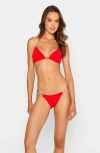 Beach Bunny Swimwear Raja Triangle Top In Red