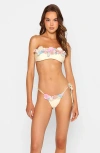 Beach Bunny Swimwear Secret Garden Tie Side Tango Bottom In Animal Print