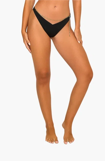Beach Bunny Swimwear Serena Tango Brazilian Bottom In Black