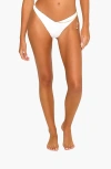 Beach Bunny Swimwear Serena Tango Brazilian Bottom In White