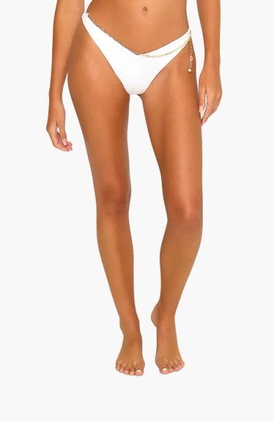 Beach Bunny Swimwear Serena Tango Brazilian Bottom In White