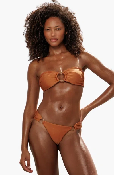 Beach Bunny Swimwear Shell Love Tango Bottom In Rust