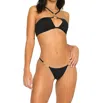Beach Bunny Turner Bandeau Bikini Top In Black Gold In Black