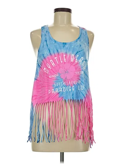 Pre-owned Beach By Exist Tank Top Pink Halter Neckline Tops