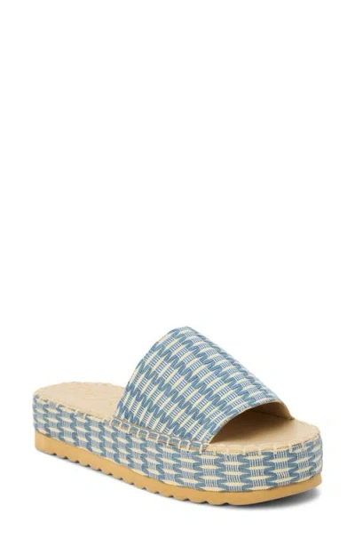Beach By Matisse Del Mar Platform Slide Sandal In Blue