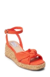 Beach By Matisse Ibiza Ankle Strap Platform Wedge Sandal In Persimmon