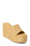 Beach By Matisse Marche Platform Wedge Slide Sandal In Tan