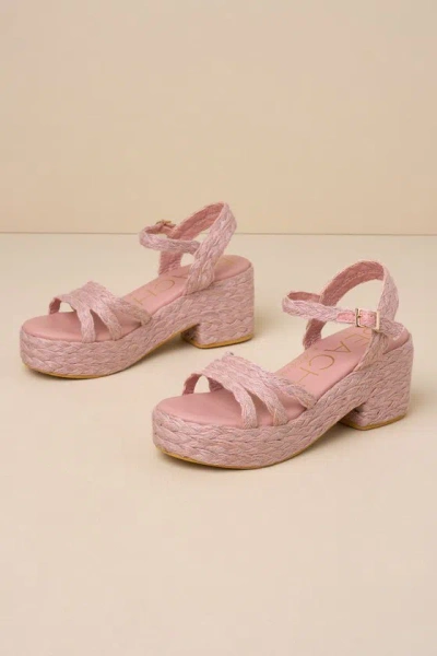 Beach By Matisse Mykonos Platform Sandal In Blush