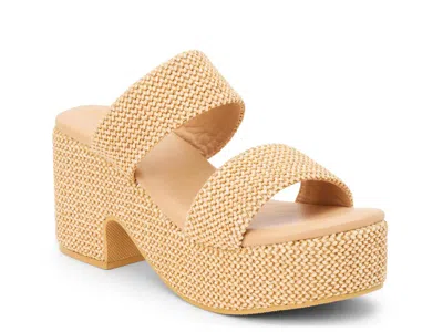 Beach By Matisse Ocean Ave Platform Sandal In Gold