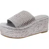 Beach By Matisse Peony Womens Woven Slide Sandals In Silver