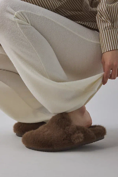 Beach By Matisse Portland Faux Fur Clog In Brown, Women's At Urban Outfitters