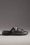 Beach By Matisse Raffia Fisherman Slide Sandals In Black