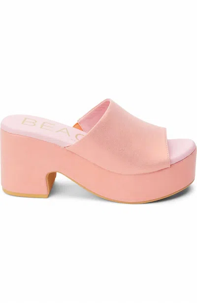 Beach By Matisse Terry Platform Sandal In Coral In Pink