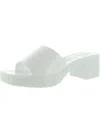 Beach By Matisse Wade Womens Slip On Open Toe Slide Sandals In White