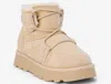 Beach By Matisse Matterhorn Natural Suede Faux Fur Lace-up Platform Booties In White